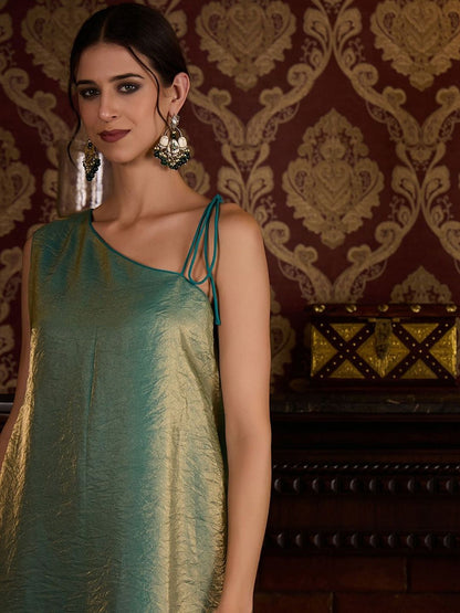 Dhiyona CH One Shoulder Kurta with Palazzos