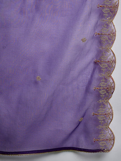 Dhiyona CH Women Ethnic Motifs Embroidered Regular Thread Work Kurta with Trousers & With Dupatta