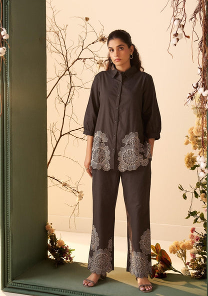 Tisca raven embroidery co-ord set