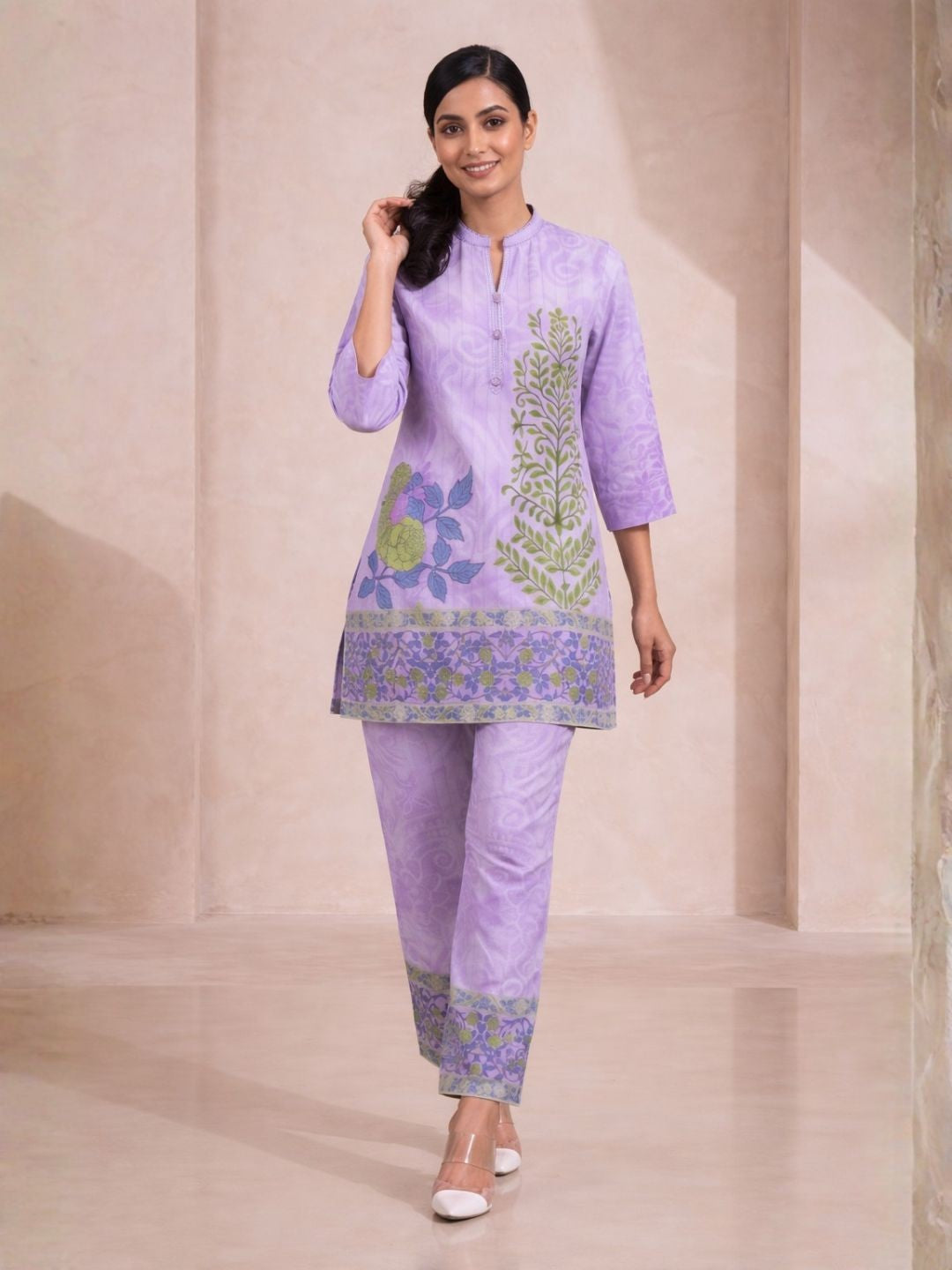 Shanti Lavender Printed Co-ord Set