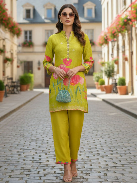 AutumnLane Palash Cadmium Premium Co-ord Set