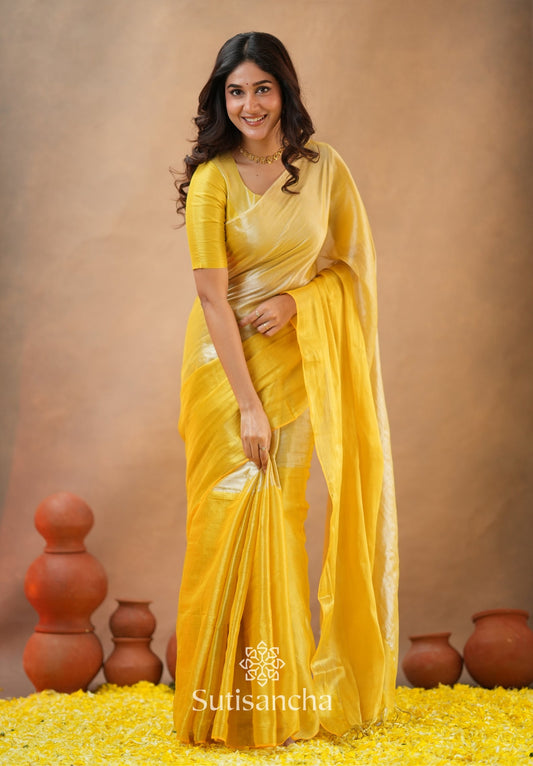Dhiyona SS Regal Split Elegance Handloom Tissue Cotton Saree