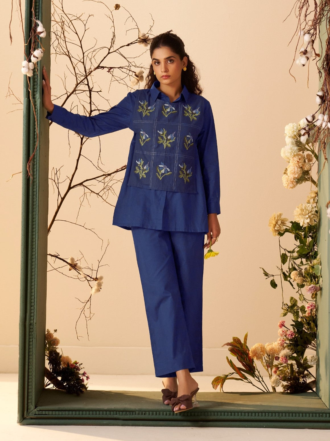 Tisca bondi embroidery co-ord set