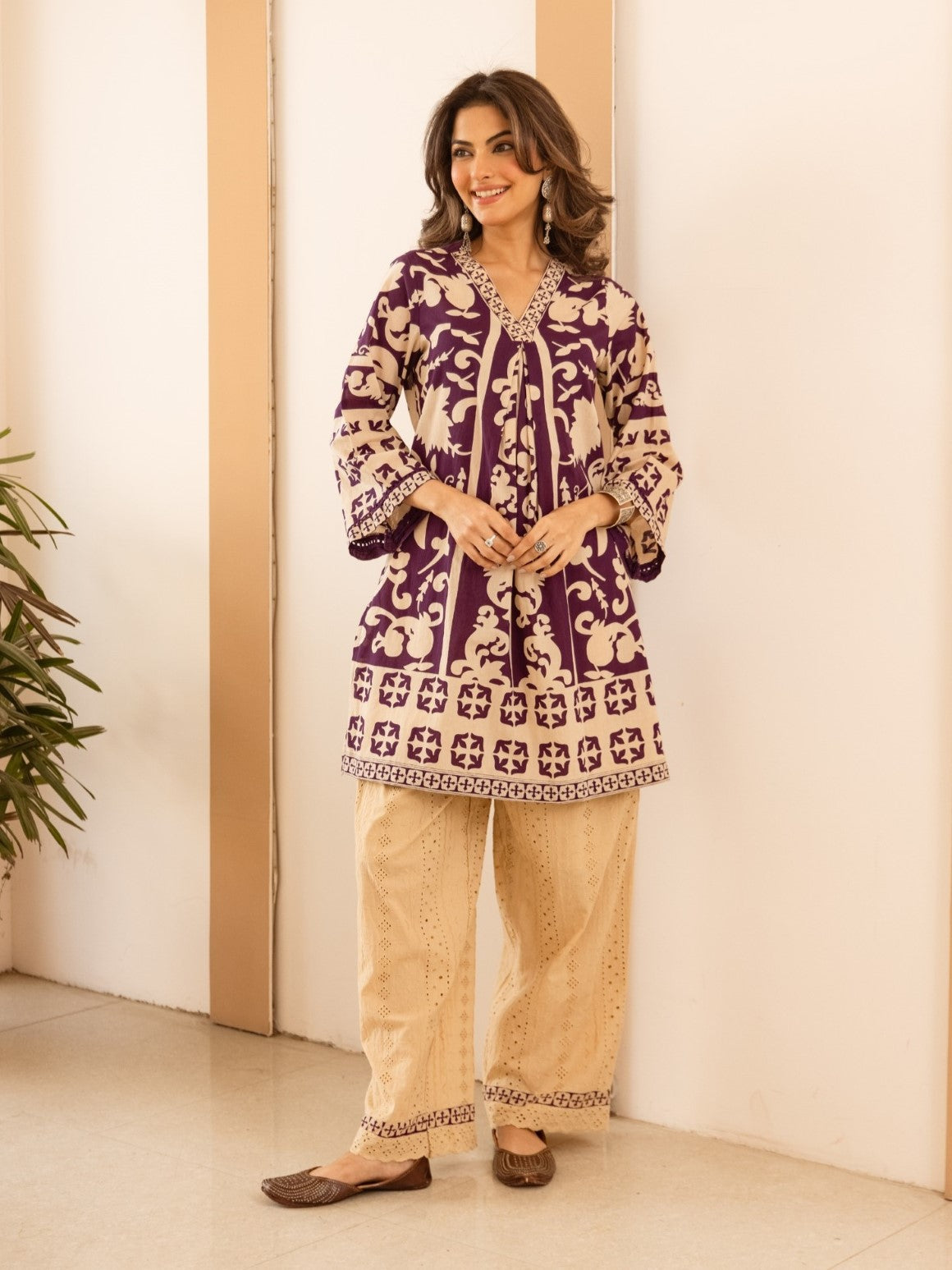 Karen mardi printed cotton co-ord set