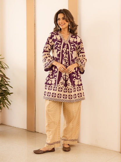 Karen mardi printed cotton co-ord set