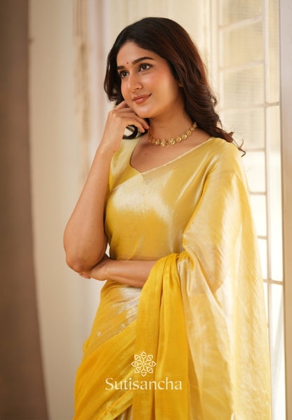 Dhiyona SS Regal Split Elegance Handloom Tissue Cotton Saree