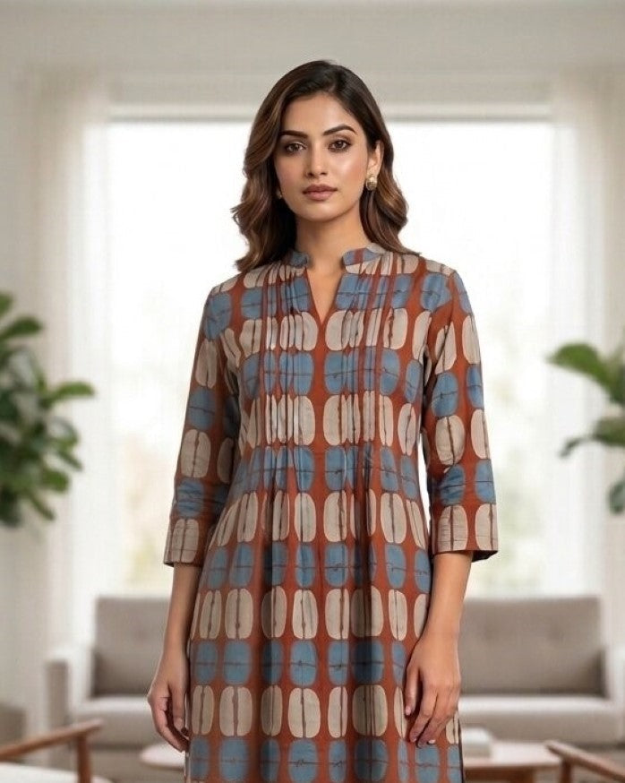 Akshara Heather Printed Cotton Kurta Pant Set