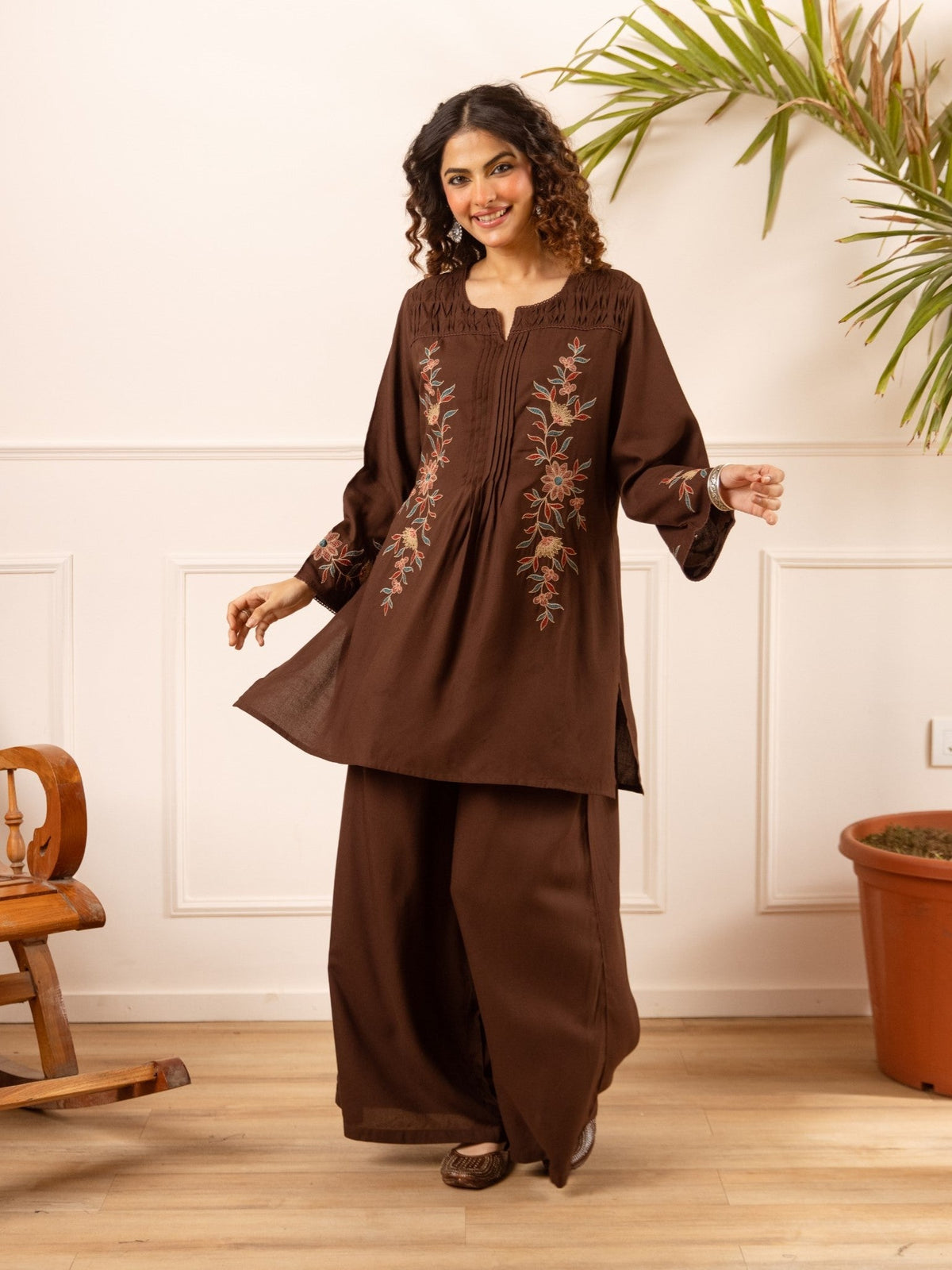 Karen fali embroidery cotton co-ord set