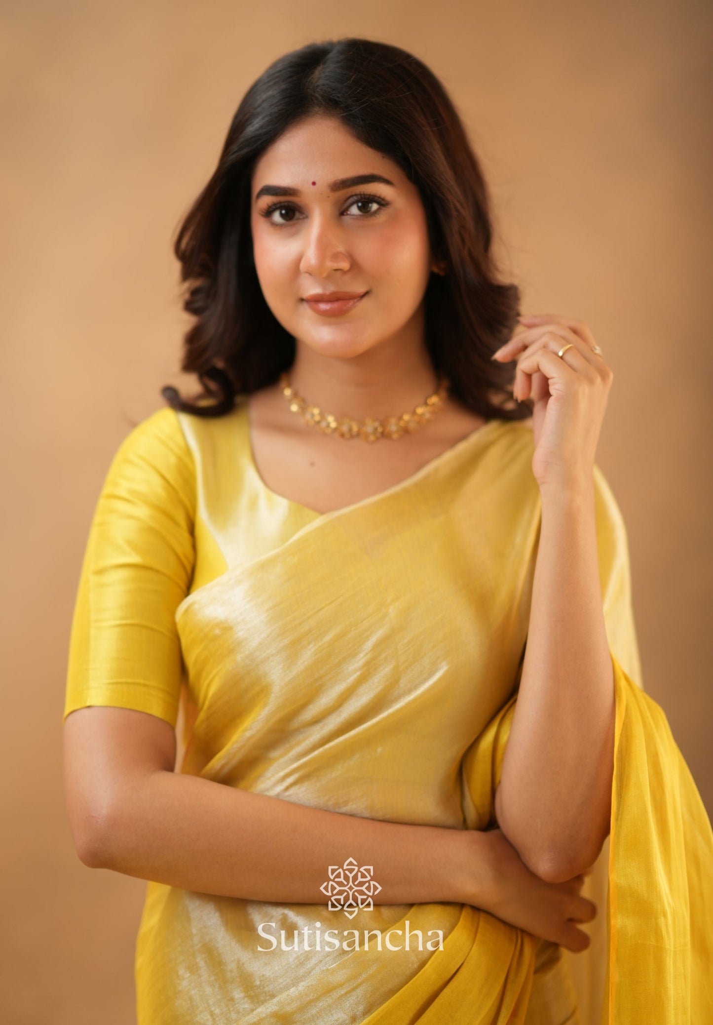 Dhiyona SS Regal Split Elegance Handloom Tissue Cotton Saree