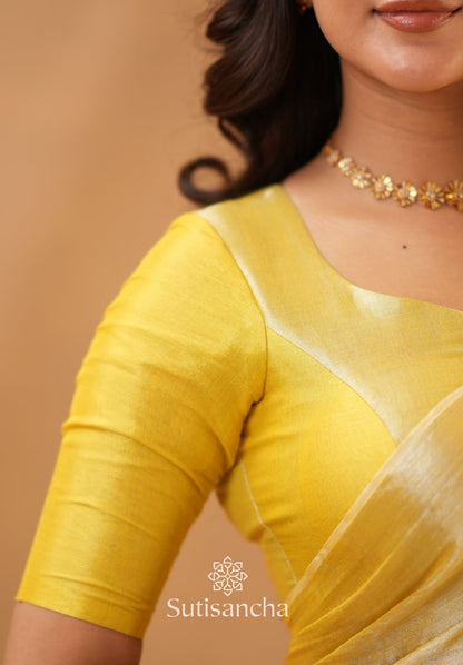 Dhiyona SS Regal Split Elegance Handloom Tissue Cotton Saree