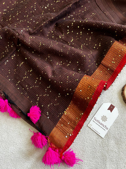 Dhiyona SS Sitaara Mul: Handwoven Sequin Elegance
