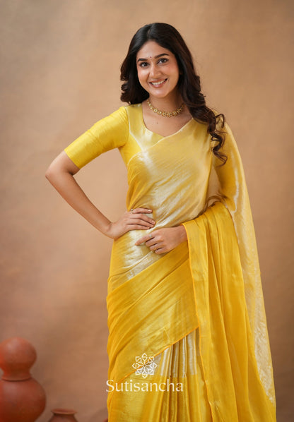 Dhiyona SS Regal Split Elegance Handloom Tissue Cotton Saree