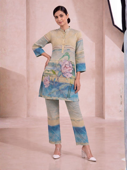 Shanti Lime Printed Co-ord Set