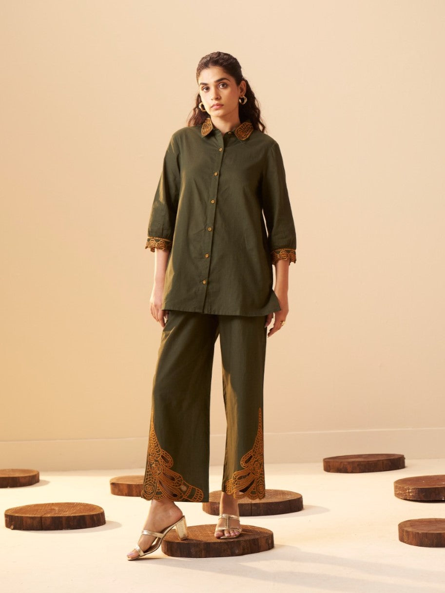Tisca forest embroidery co-ord set