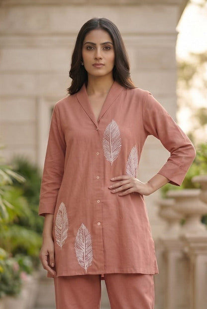 Sargi squash embroidery cotton co-ord set