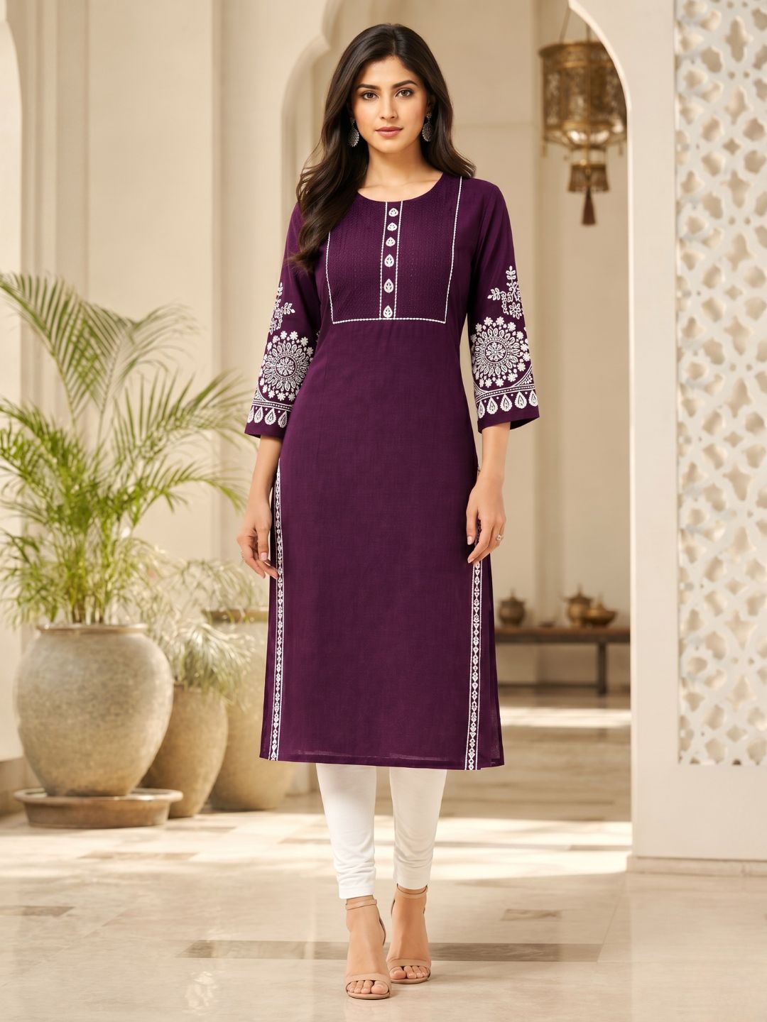 UMA VOILA EMBROIDERED KURTI