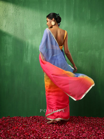 Adaa Multicolor Organza Saree