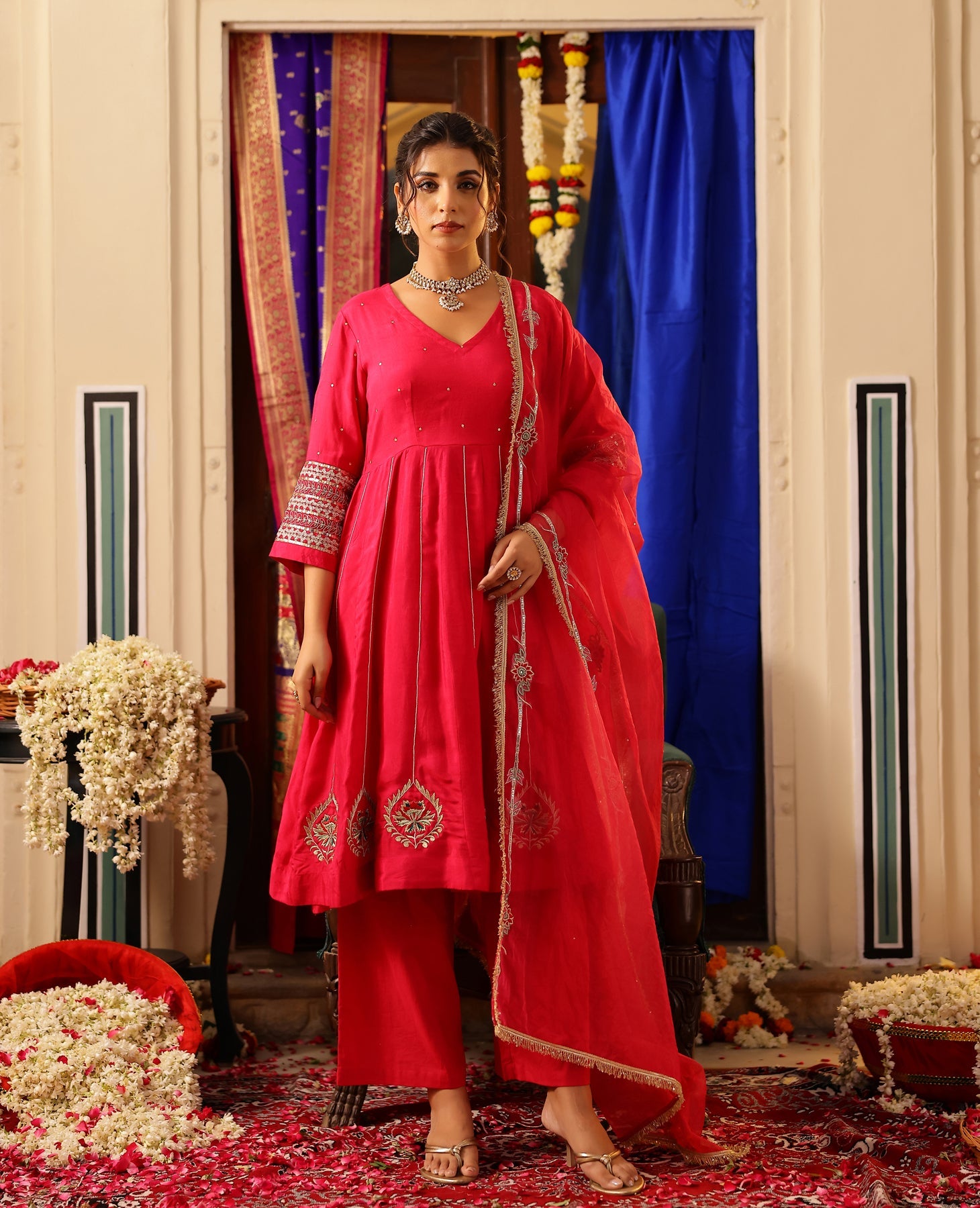 Riya Pink Muslin Suit Set