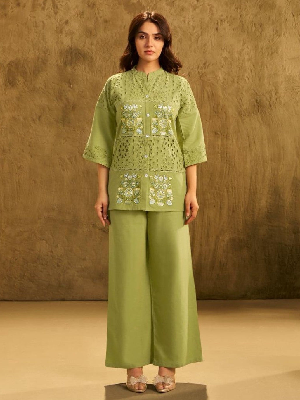 Arim fern embroidery Cotton Co-ord Set