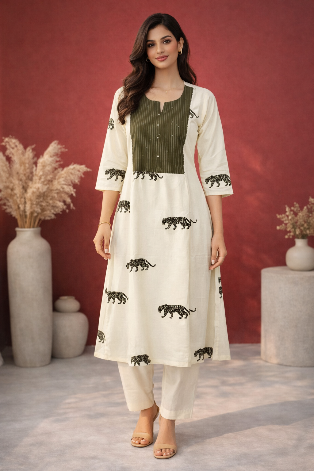 Abira Angel Printed Kurta Pant Set