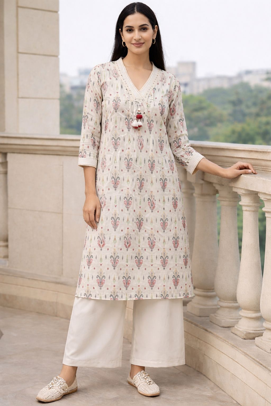 Surbhi parch cotton kurta pant set