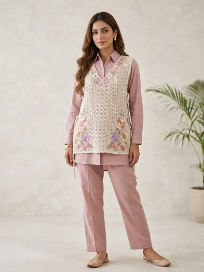Mihika taffy embroidery co-ord set