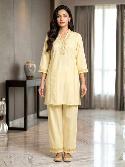 ITI DAFFODIL COTTON KURTA PANT SET
