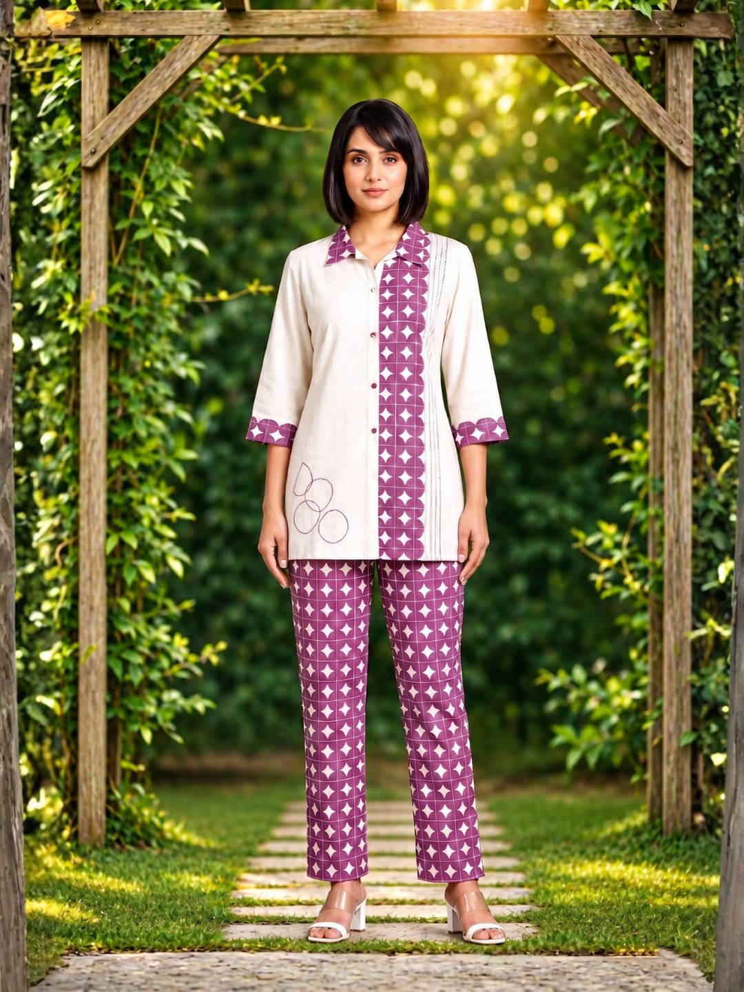 Vibha Raisin Printed Co-ord Set