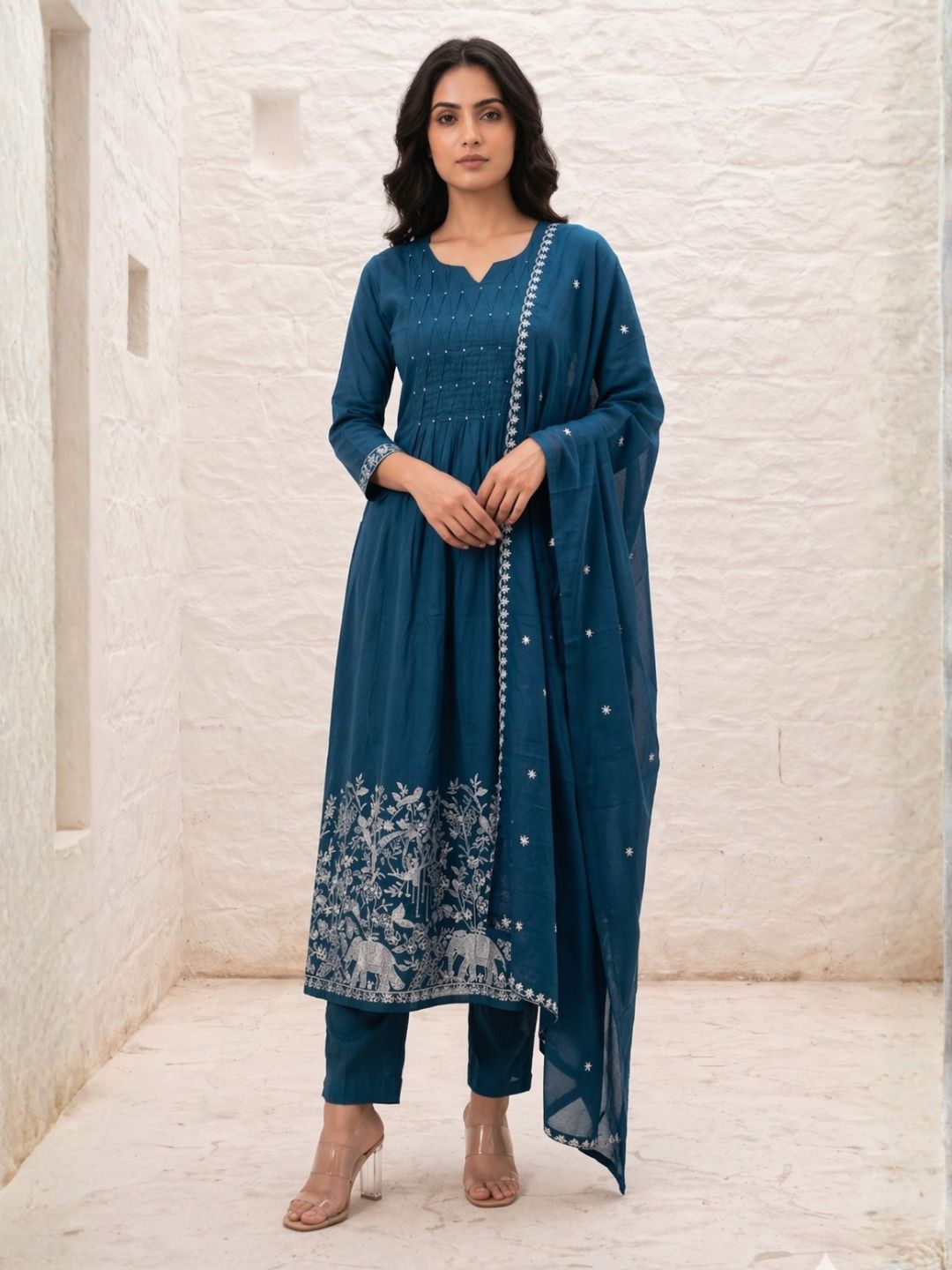 Vairagi Nile Cotton Embroidered Suit Set