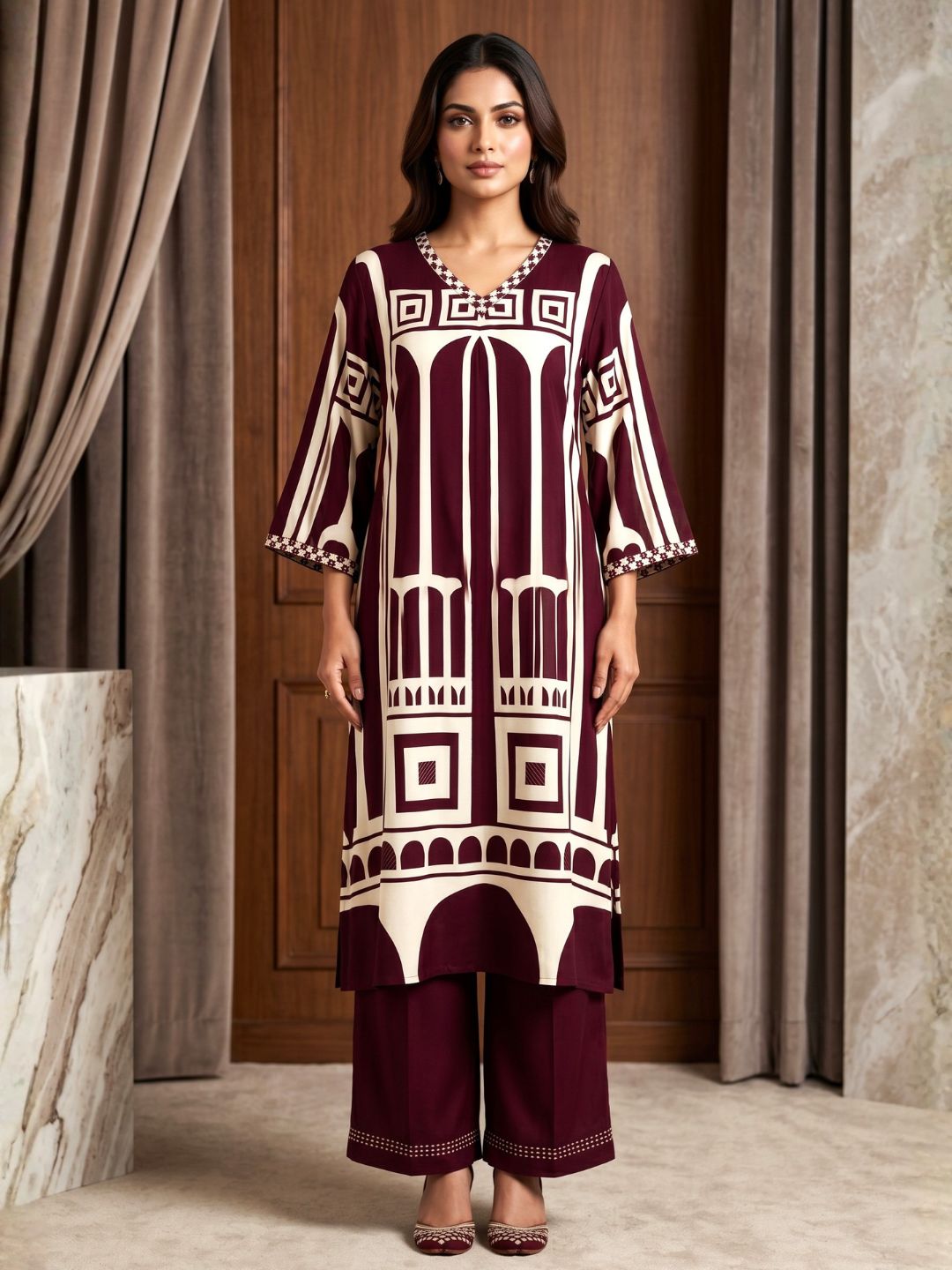 Sargun Mulberry Digital Printed Kurta Pant Set
