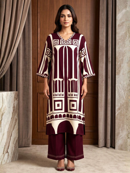 Sargun Mulberry Digital Printed Kurta Pant Set