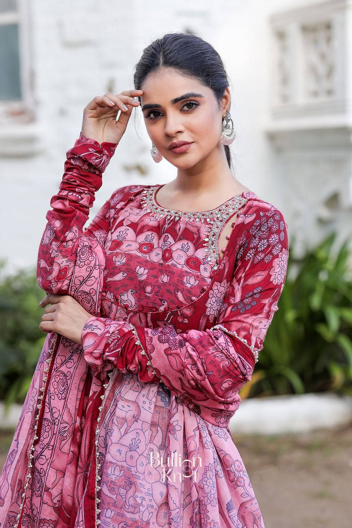 Dhiyona BN Alakhya Anarkali (Dress) in Red