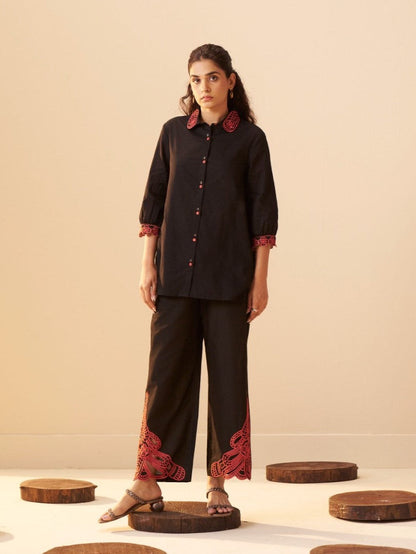 Tisca matte embroidery co-ord set