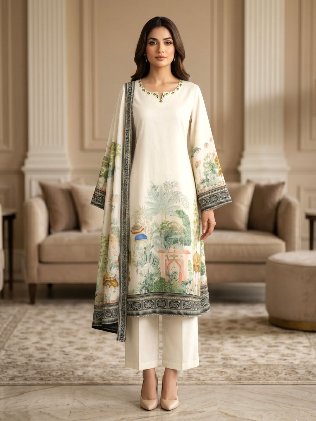 SAKSHI DOVE COTTON SUIT SET