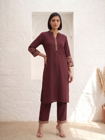 Tina Choco Embroidered Co-ord Set