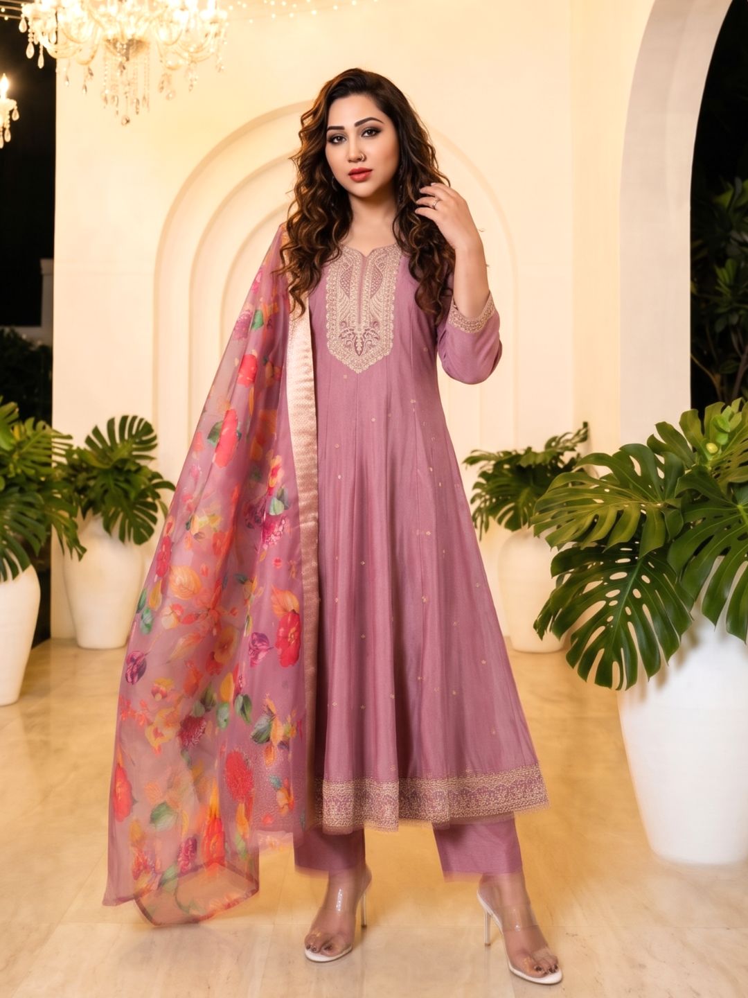 Shanti Salmon Full Work Suit Set