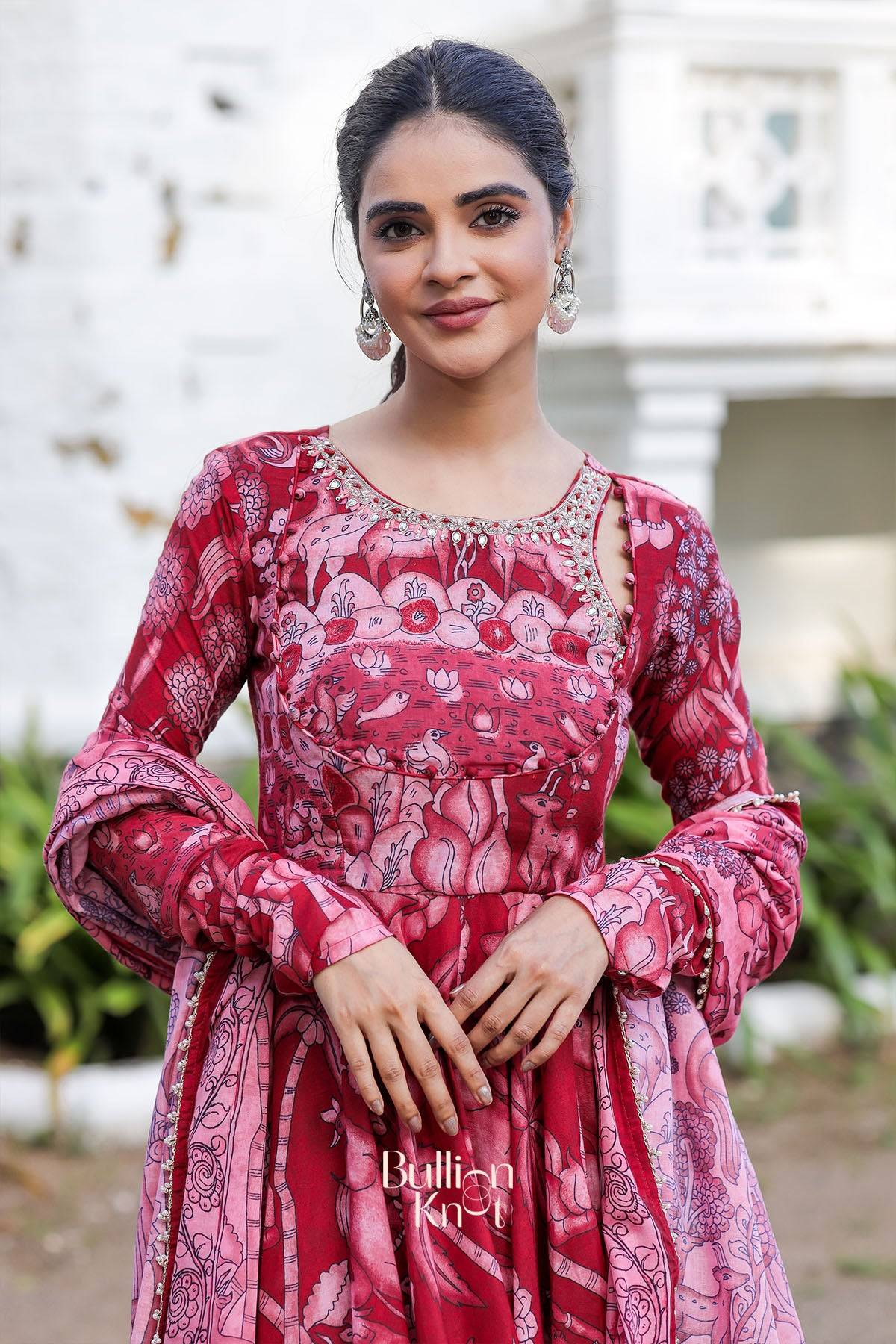 Dhiyona BN Alakhya Anarkali (Dress) in Red