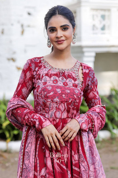 Dhiyona BN Alakhya Anarkali (Dress) in Red