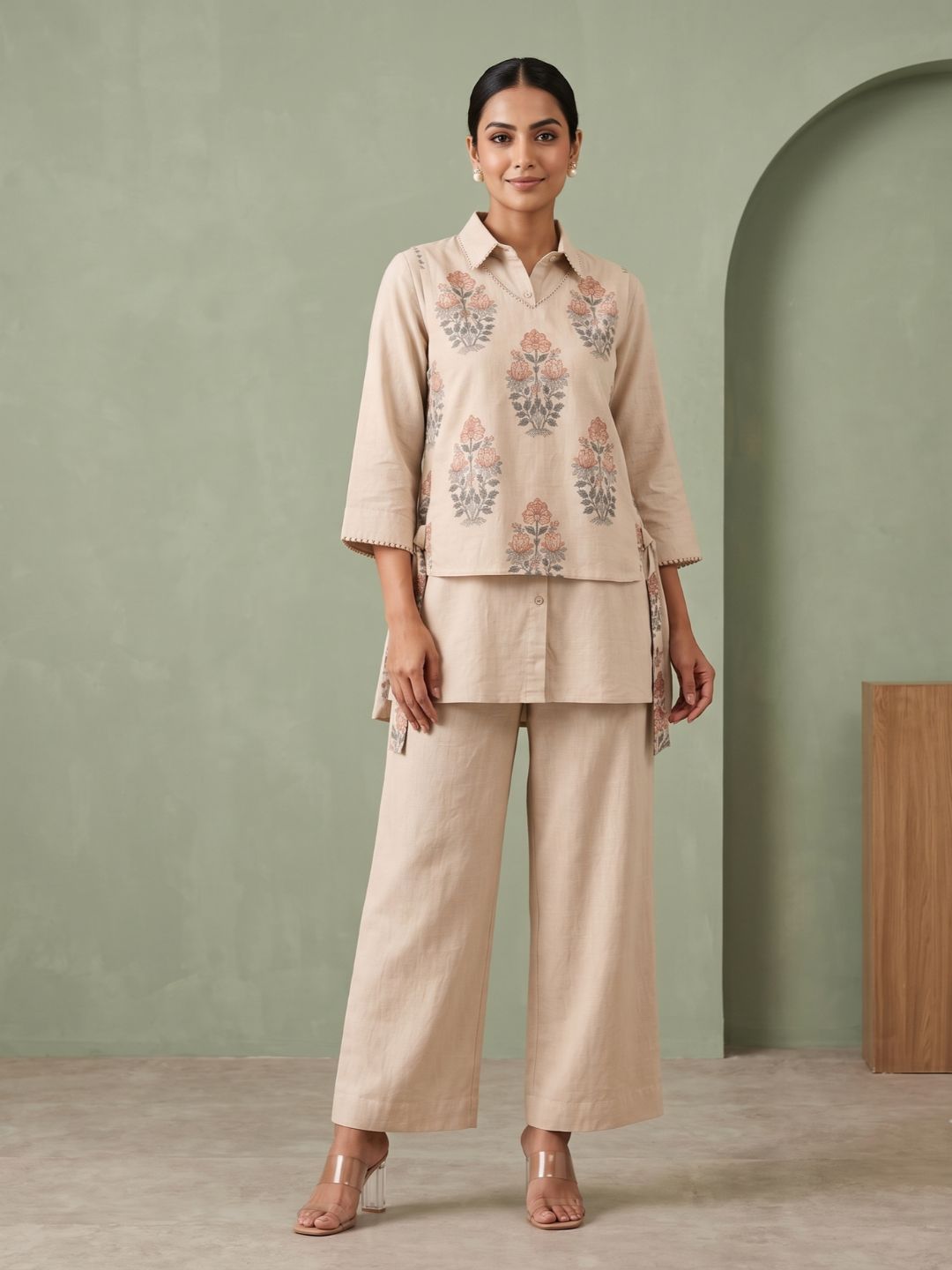 Ridhika harp bib style cotton co-ord set