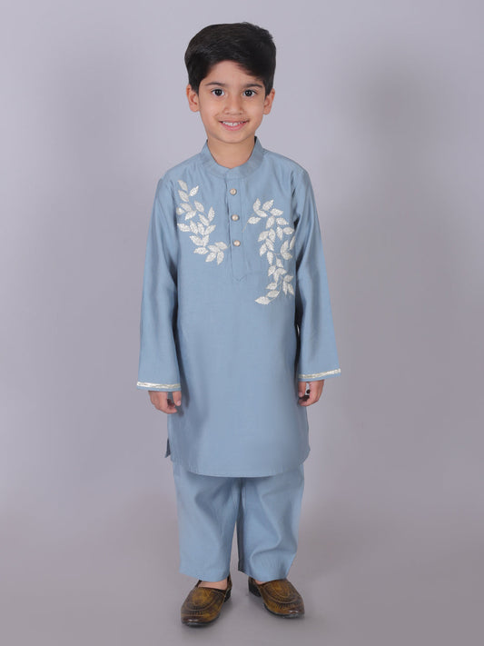 Zarqa Boys Blue Kurta with Pant set