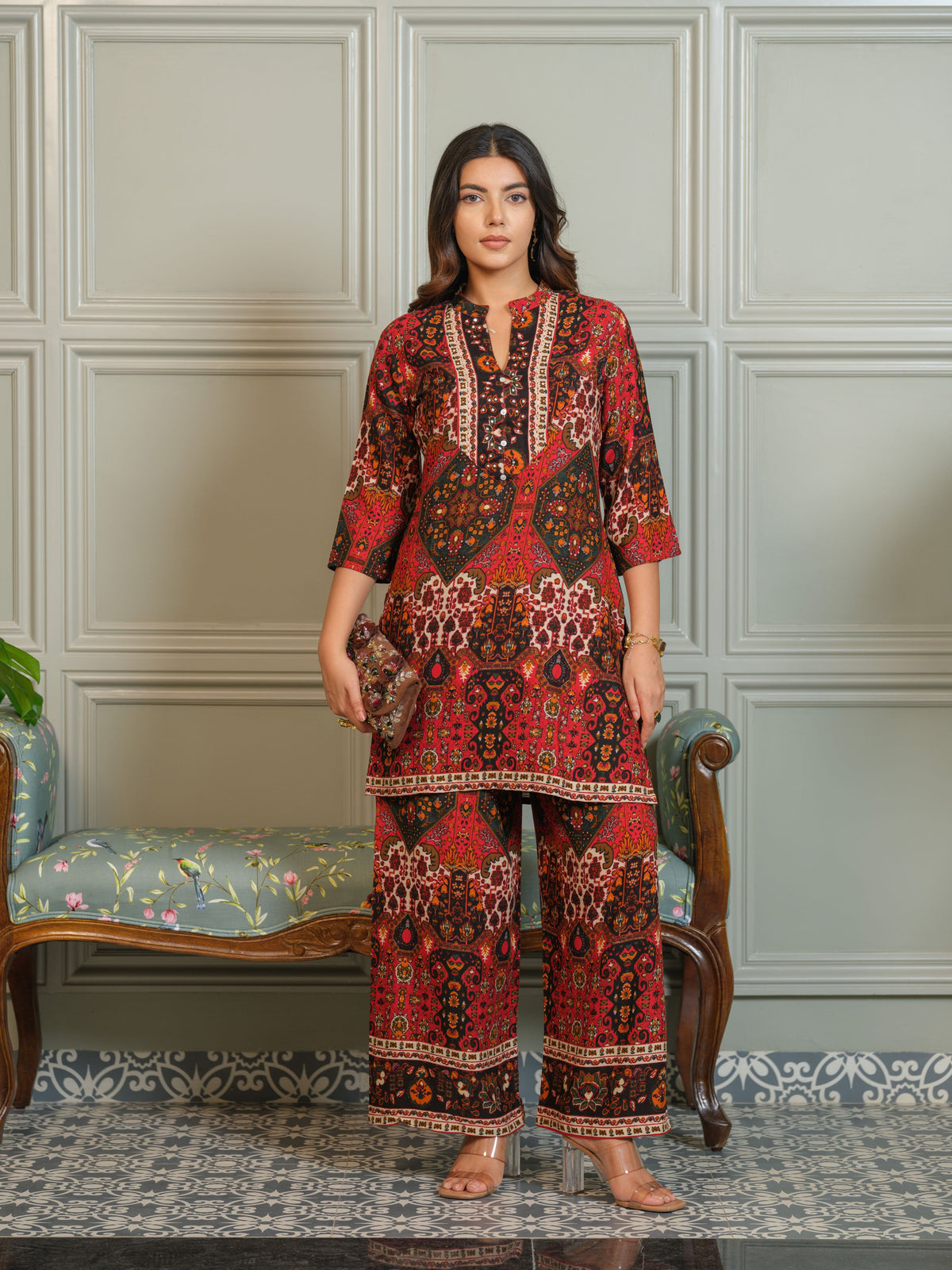 Tashvika carmen Printed Co-ord Set