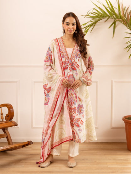 Karen ecru cotton suit set