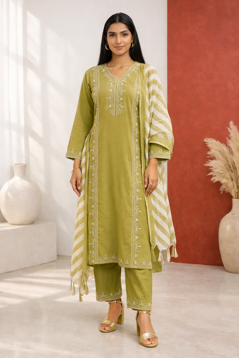 Molly Thyme Embroidered Suit Set