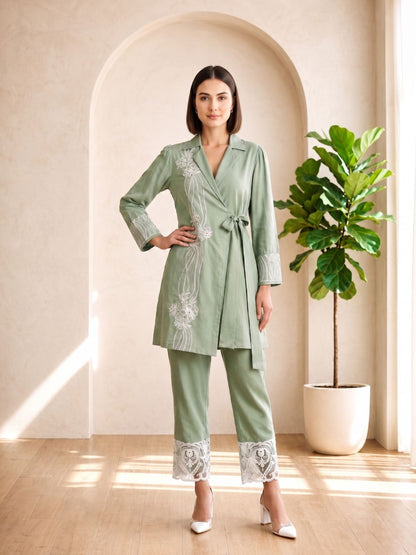Selena Pasteli Embroidery Co-ord Set