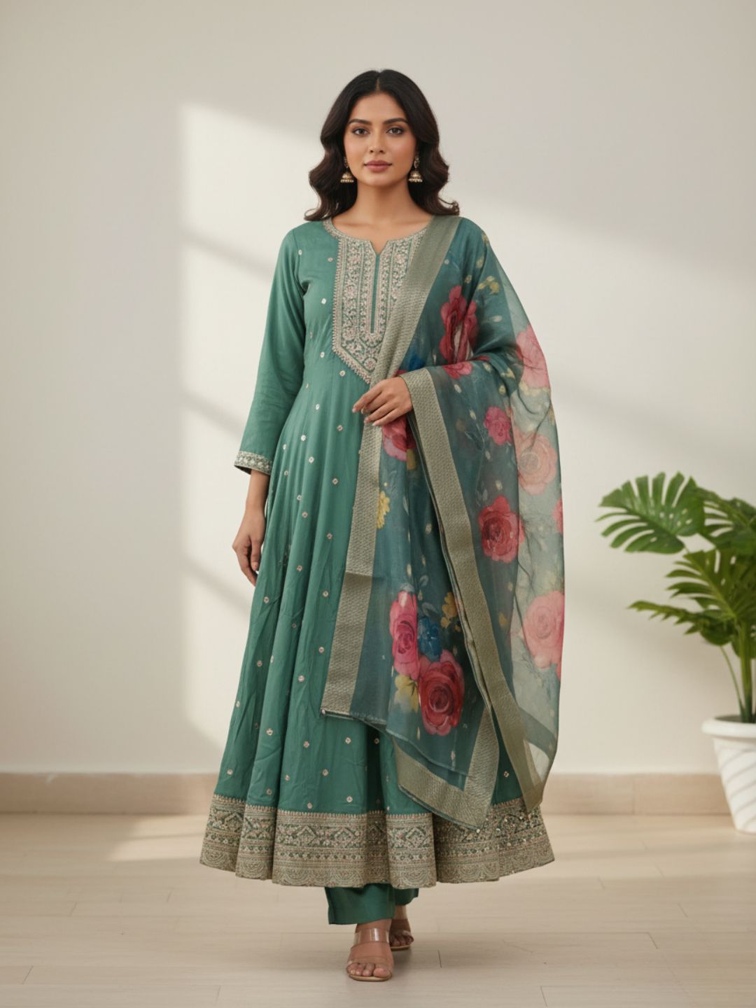 Shanti Fern Full Work Suit Set