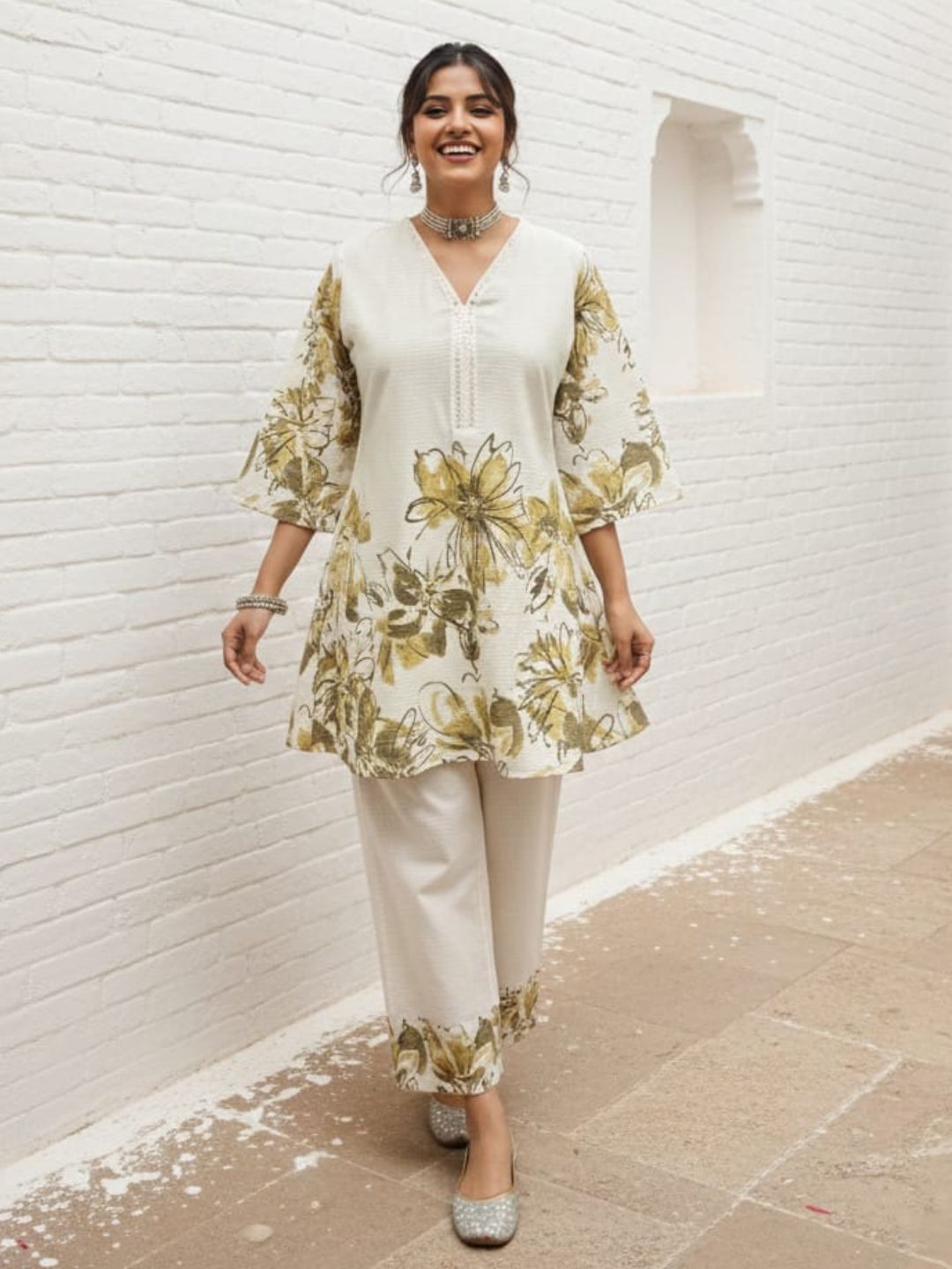 Swades Fern cotton co-ord set