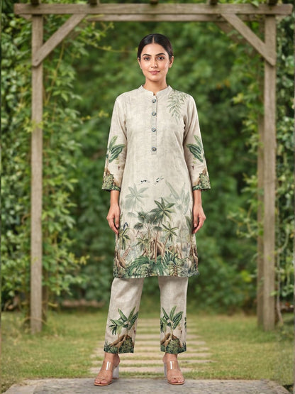 Shanti Fauna Printed Work Co-ord Set