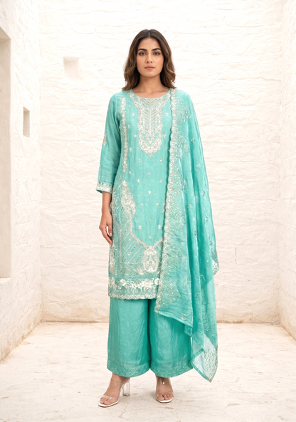 Mayuri Minty Full Work Suit Set