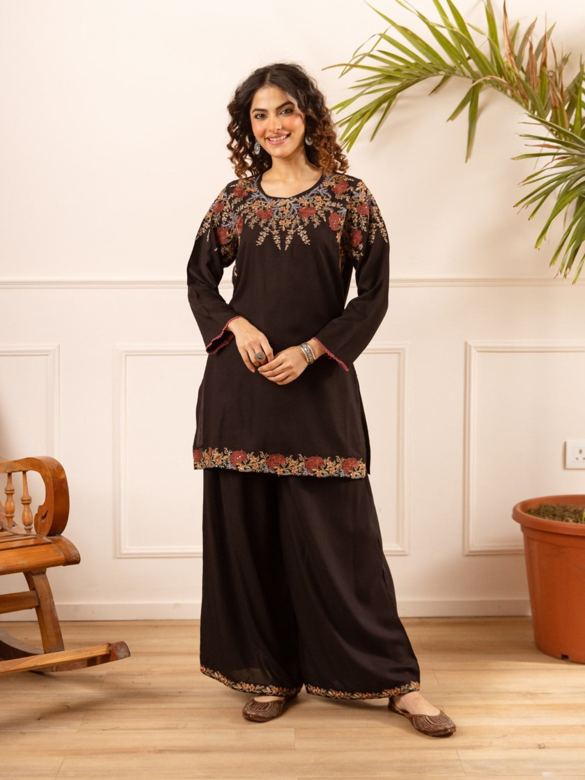 Karen charle Cotton embroidery co-ord set