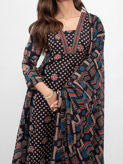Women Ethnic Motifs Printed Regular Kurta with Trousers & With Dupatta